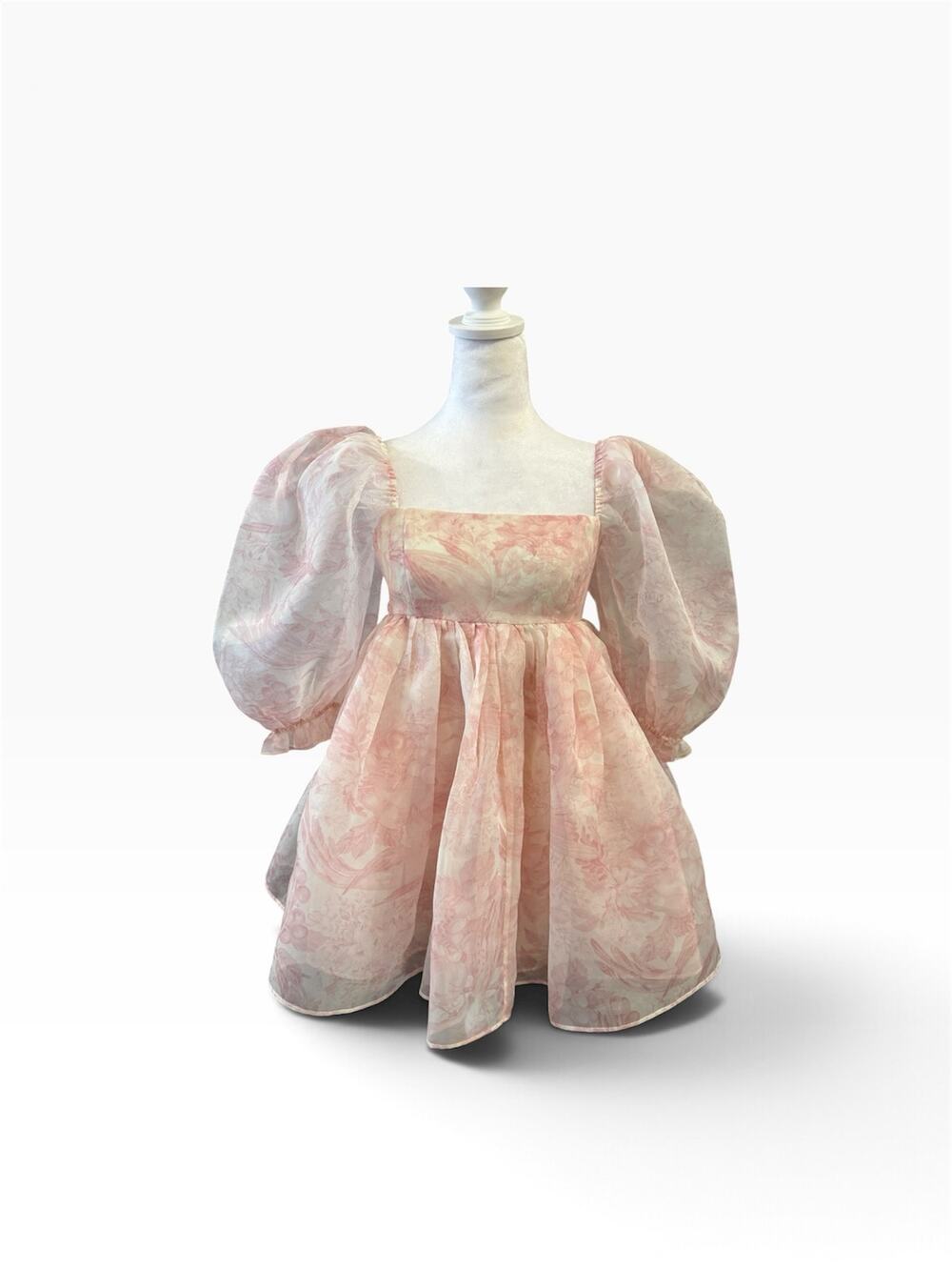 Selkie pink puff sleeve baby doll dress Size M